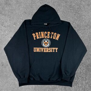 Campus Colors Princeton University Hoodie Mens XL Black Collegiate Pullover Ivy